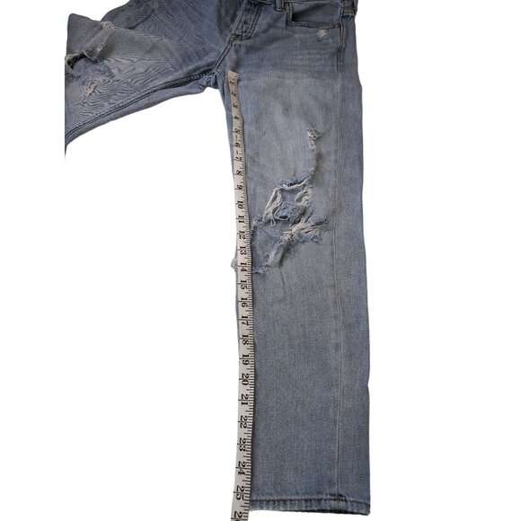 Abercrombie Fitch Jeans Womens 27 Boyfriend Straight Destroyed Grunge Button Fly - Picture 14 of 14